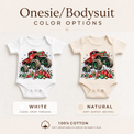 Christmas monster truck design on baby bodysuits