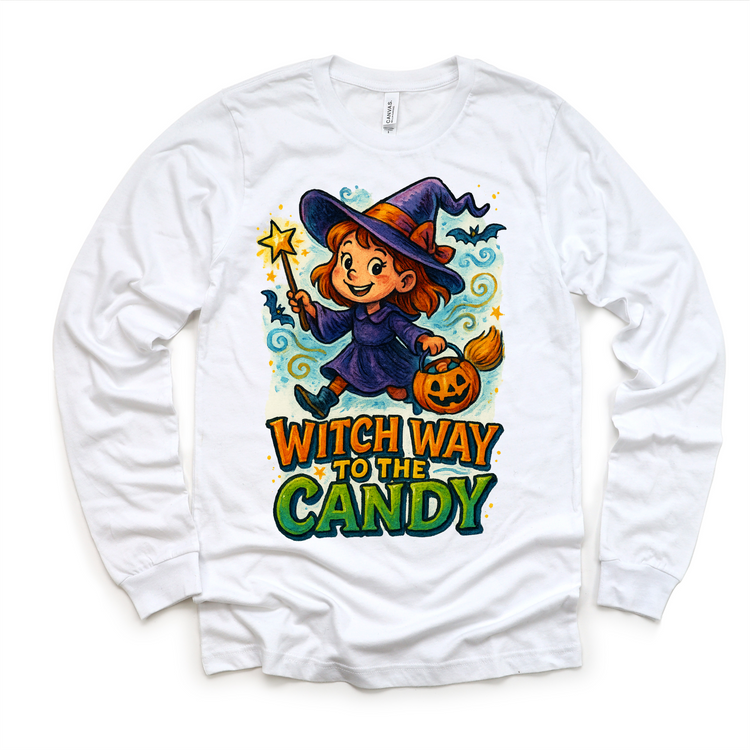 Witch Way To The Candy Halloween Shirt - Halloween Tee