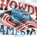 Generated design detail preview of Howdy America Shirt artwork