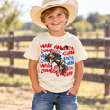 Child wearing Make America Cowboy Again Shirt