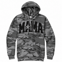 MAMA star graphic hoodie in Black Heather Camo