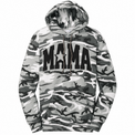 MAMA star graphic hoodie in White Gray Camo