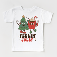 Feelin Jolly Christmas White kids shirt