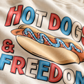 Generated close-up design visualization of Hot Dogs And Freedom Shirt