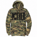 Mother star graphic on Military Camo pullover hoodie