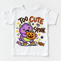 Too Cute to Spook Halloween white short sleeve tee