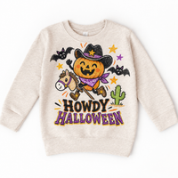 Howdy Halloween Western Shirt for Kids natural heather sweatshirt