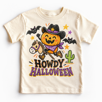 Howdy Halloween Western Shirt for Kids natural short sleeve tee