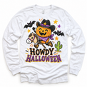 Howdy Halloween Western Shirt for Kids white long sleeve tee