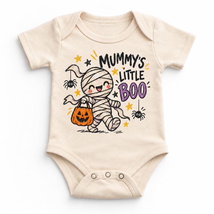 Mummy Boo Halloween Shirt for Kids – natural baby bodysuit