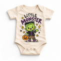 Little Monster Halloween Shirt for Kids – natural baby bodysuit