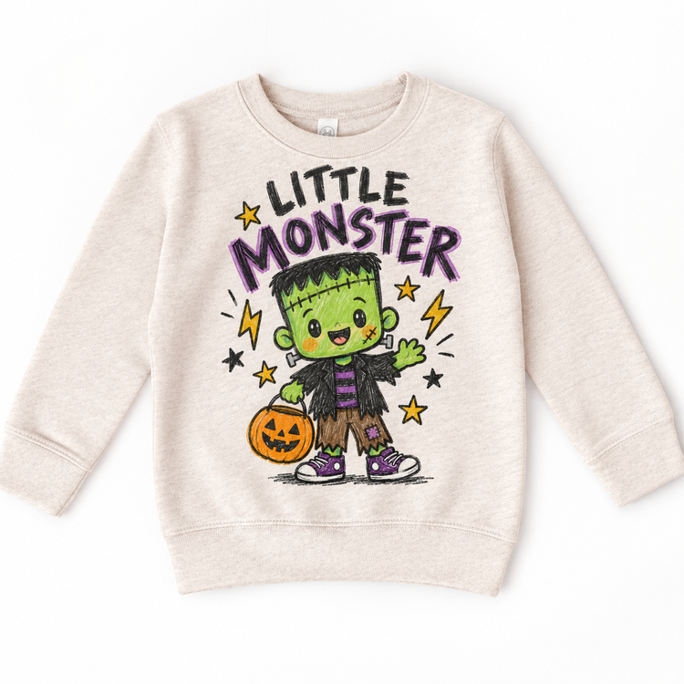 Little Monster Halloween Shirt for Kids – natural youth sweatshirt