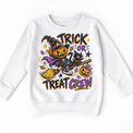 Trick or Treat Crew Halloween Shirt for Kids – white youth sweatshirt
