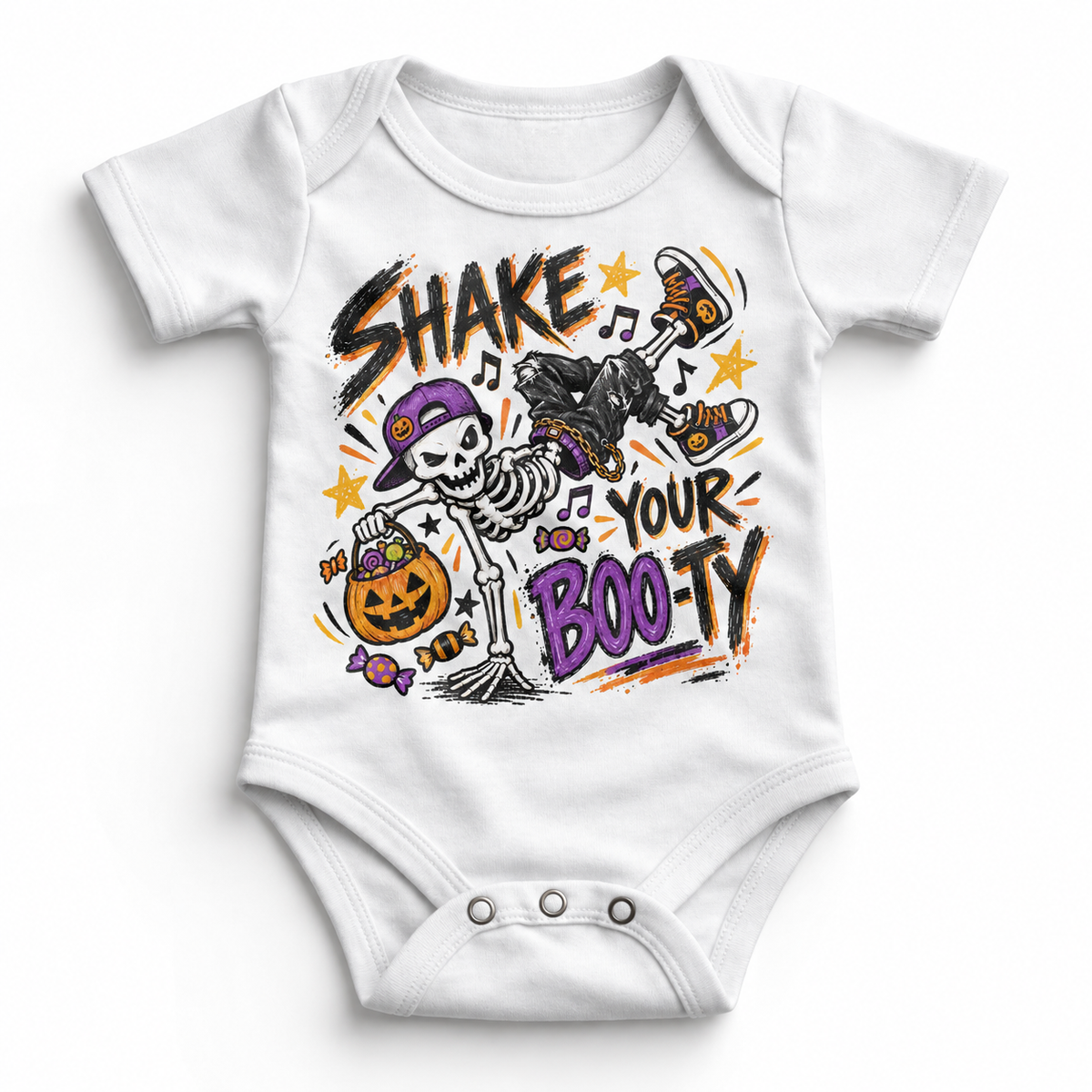 Shake Your Boo-Ty Halloween Shirt for Kids – white baby bodysuit