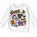 Shake Your Boo-Ty Halloween Shirt for Kids – white youth sweatshirt