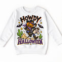 Howdy Halloween Western Shirt for Kids – white youth sweatshirt