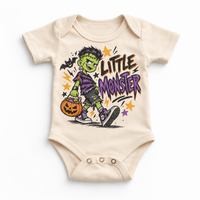 Little Monster Halloween Shirt for Kids – natural baby bodysuit