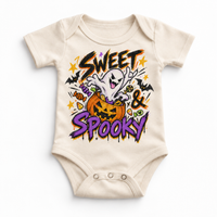 Sweet and Spooky Halloween Shirt for Kids – natural baby bodysuit