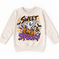 Sweet and Spooky Halloween Shirt for Kids – natural youth sweatshirt