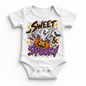 Sweet and Spooky Halloween Shirt for Kids – white baby bodysuit