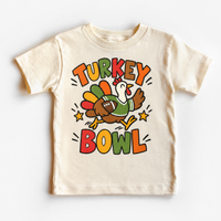 Turkey Bowl Football design on a natural tee