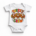 Turkey Crew design on a white bodysuit