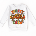 Turkey Crew design on a white sweatshirt