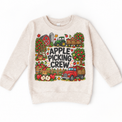 Apple Picking Crew design on a natural sweatshirt