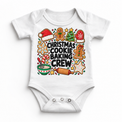 Christmas Cookie Baking Crew design on a white bodysuit