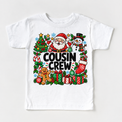 Christmas Cousin Crew design on a white tee