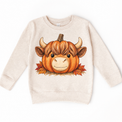 Highland Cow Pumpkin Shirt, Sweatshirt & Bodysuit - Natural Heather Sweatshirt