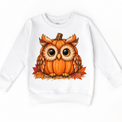 Pumpkin Owl Shirt, Sweatshirt & Bodysuit - White Sweatshirt