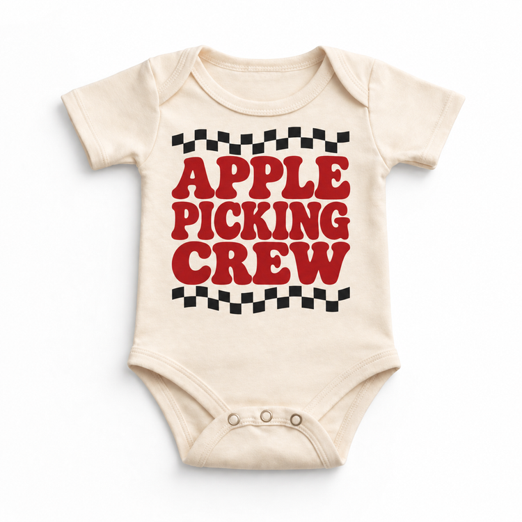 Apple Picking Crew Shirt, Sweatshirt & Bodysuit - Natural Baby Bodysuit