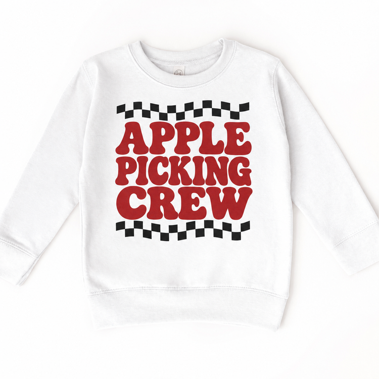 Apple Picking Crew Shirt, Sweatshirt & Bodysuit - White Sweatshirt