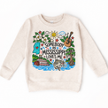 Somebody in Mississippi Loves Me design on a natural sweatshirt
