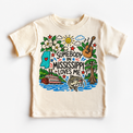Somebody in Mississippi Loves Me design on a natural tee