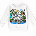 Somebody in Mississippi Loves Me design on a white sweatshirt