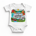 Somebody in Vermont Loves Me design on a white bodysuit