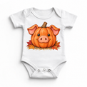 Pumpkin Pig Shirt, Sweatshirt & Bodysuit - White Baby Bodysuit
