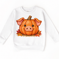 Pumpkin Pig Shirt, Sweatshirt & Bodysuit - White Sweatshirt