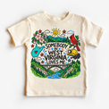 Somebody in West Virginia Loves Me design on a natural tee