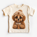 Doodle iced coffee design on Natural Short Sleeve Tee