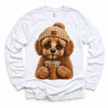 Doodle iced coffee design on White Long Sleeve Tee