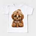 Doodle iced coffee design on White Short Sleeve Tee
