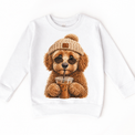 Doodle iced coffee design on White Sweatshirt