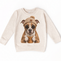 Pit Bull iced coffee design on Natural Heather Sweatshirt