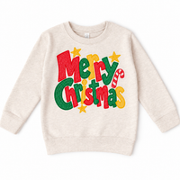 Merry Christmas Christmas design on a natural sweatshirt