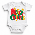 Merry Christmas Christmas design on a white bodysuit