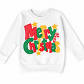 Merry Christmas Christmas design on a white sweatshirt