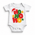 Ho Ho Ho Christmas design on a white bodysuit